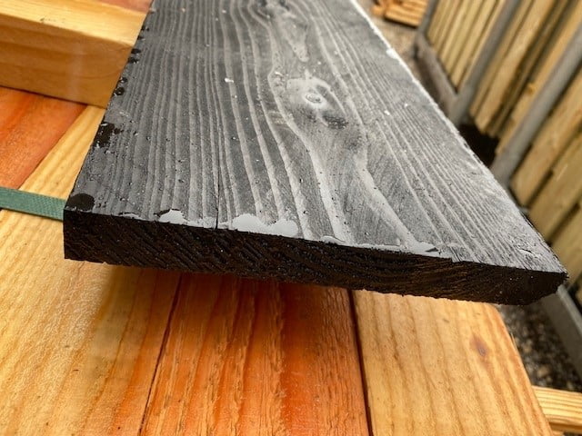 Houthandel Bos - Douglas 22x200mm FB bekant zichtzijde 2x gespoten zwart Houthandel Bos - Douglas 22x200mm FB bekant zichtzijde 2x gespoten zwart