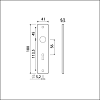 Ami kortschild rechthoek sg56 F1 Aluminium