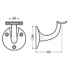 Leuninghouder f1 3500-01 Aluminium