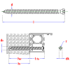 Kozijnschroef 7.5x152 cilinder - 100st