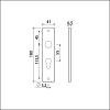 Ami kortschild rechthoek cg55 F1 Aluminium
