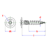Flenskopschroef 6x40 Zwart - 100st
