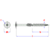 Flenskopschroef 8x60 Zwart - 50st