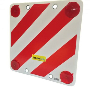 Lengte markeringsbord PVC rood-wit 50x50