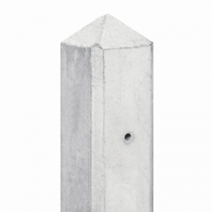 Betonpaal wit/grijs diamantkop 10x10cm Eindpaal - 280cm