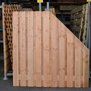 Douglas betonscherm 21 planks verloop - 180x180/90cm