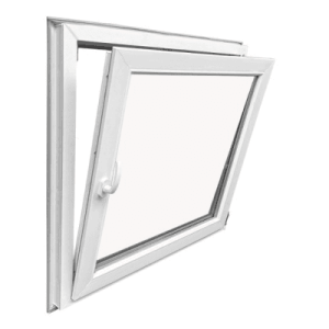 Kunststof raam basic 100x100cm Wit DK links