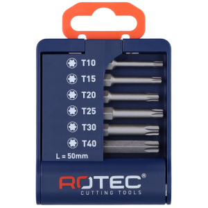 Rotec 6-dlg. Bit-set BASIC Kracht 50mm TORX