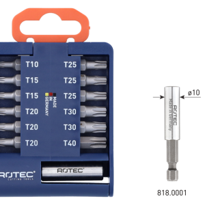 Rotec 13-dlg. Bit-set Torx, met magnetische bithoude