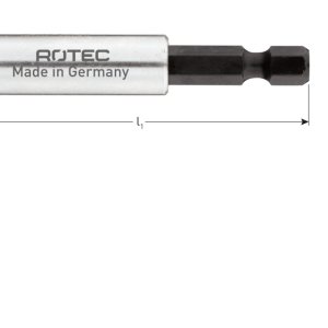 Magn. Bithouder met C-ring, 100 mm Rotec