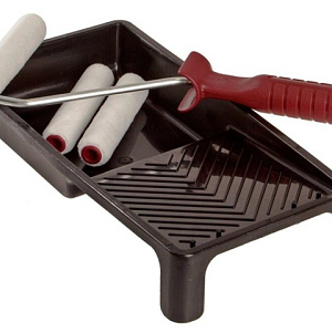 Lakset verfbakje met beugel en 10cm vilt 2+1