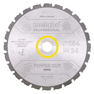 Metabo Cirkelzaagblad 254x30 24 Powercut