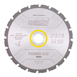 Metabo Cirkelzaagblad  216x30 20 HW/CT