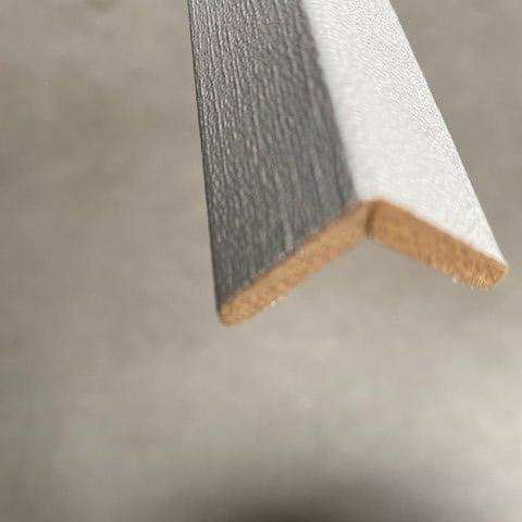 Agnes Hoeklijst 8x44mm  wit linnen - 260cm