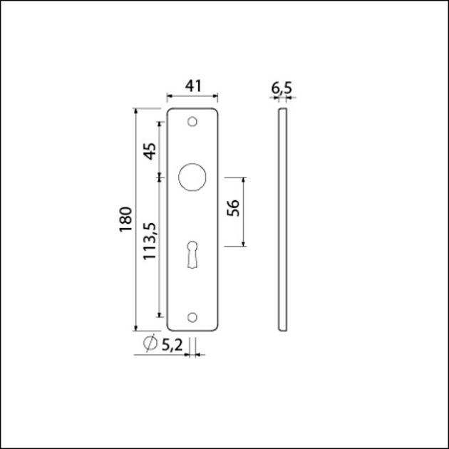 Ami kortschild rechthoek sg56 F1 Aluminium