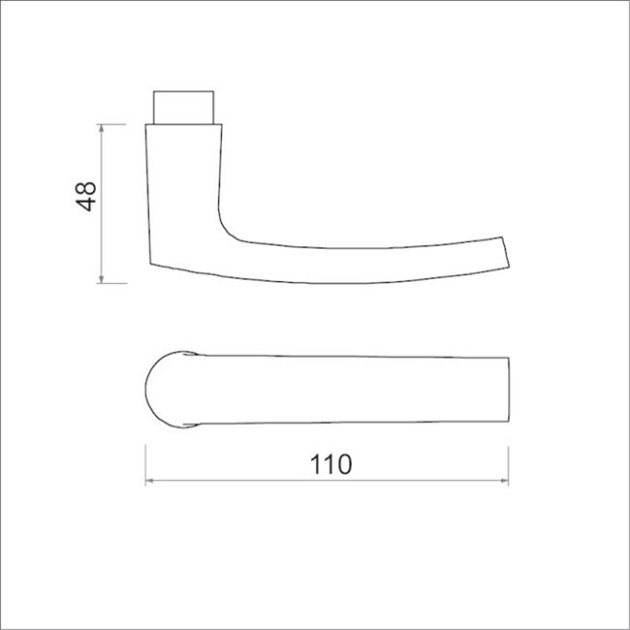 AMI Deurkruk blokmodel 332 F1 Aluminium