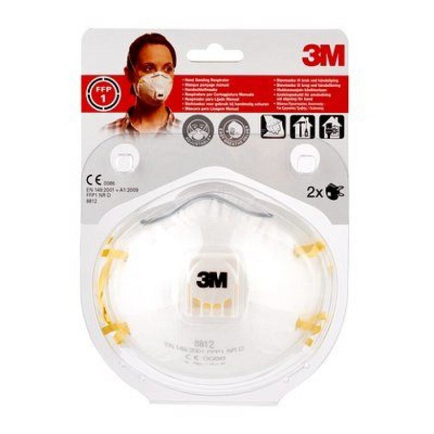 Stofmasker 3M 8812 met ventiel FFP1