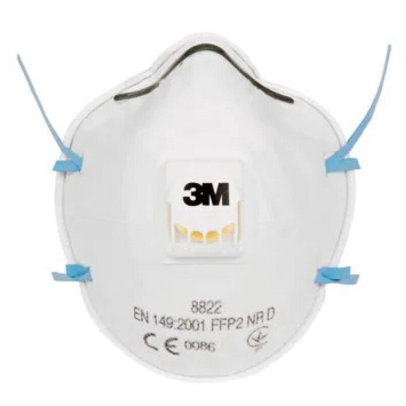 Stofmasker 3M 8822 met ventiel FFP2