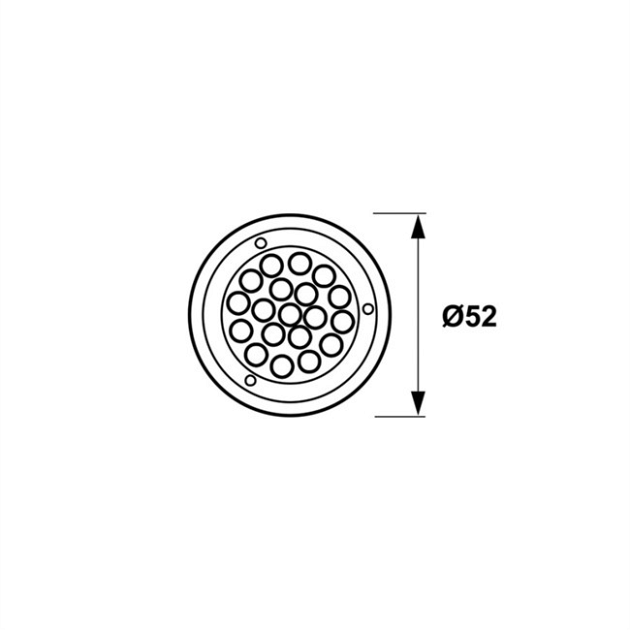 Ventilatierozet 52mm RVS