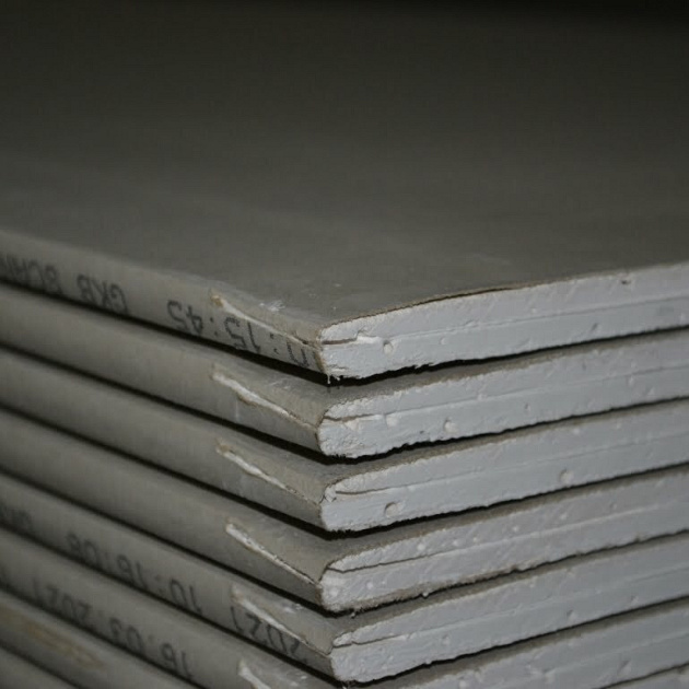 Gipsplaat 12,5mm 4xAK - 60x250cm