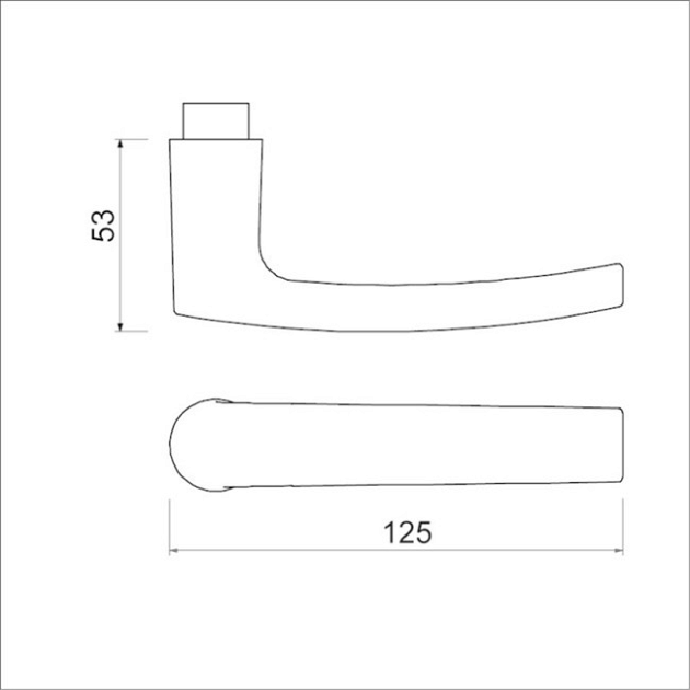 AMI Deurkruk blokmodel F1 Aluminium