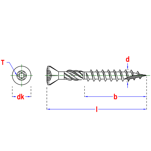 Potdekselschroef C2 5x40 Zwart - 200st