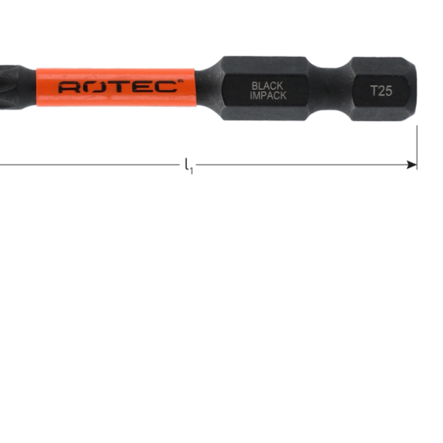 Rotec Impact schroeftbit  T10 50mm Basic set van 2 stuks
