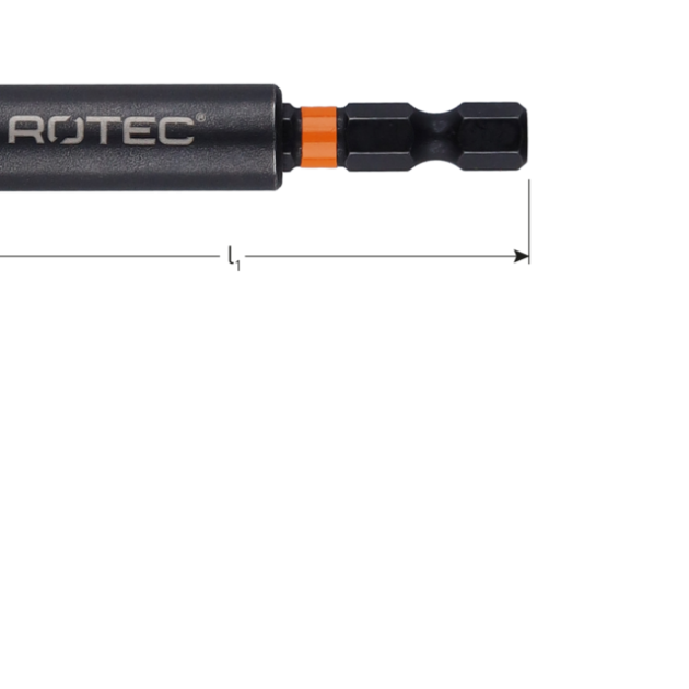 Rotec Bithouder IMPACT, 1/4"