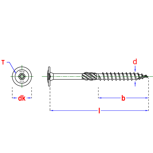 Flenskopschroef 6x50 Zwart - 100st