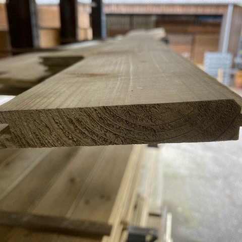 Tuinhout geschaafd 18x110mm(netto) met velling - 240cm