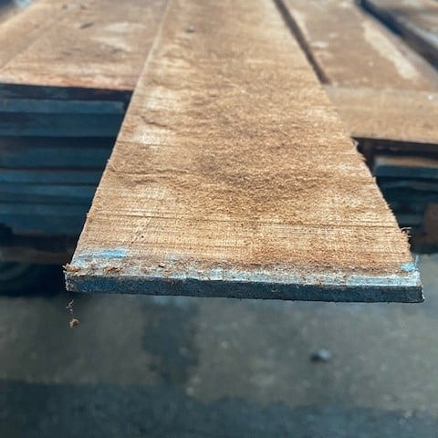 Hardhout ruw 10x100mm vijverstrip - 300cm