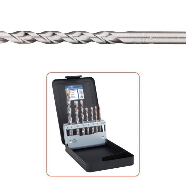 Rotec Betonborenset 7delig type 220 in metalen casette