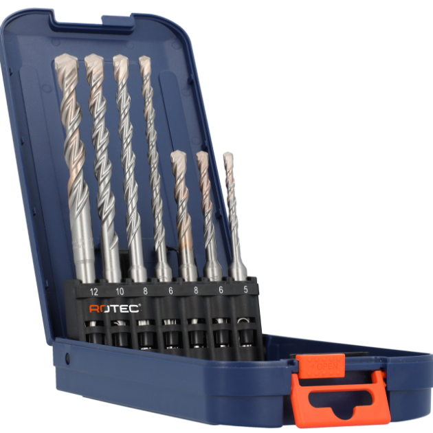 Rotec Betonborenset SDS 7delig type 200 in ABS casette