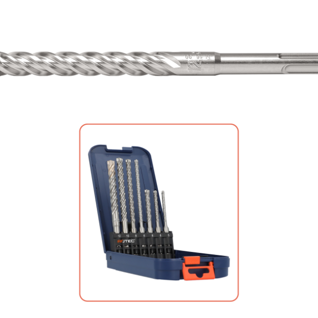 Rotec Betonborenset SDS 7delig type 202 in ABS casette