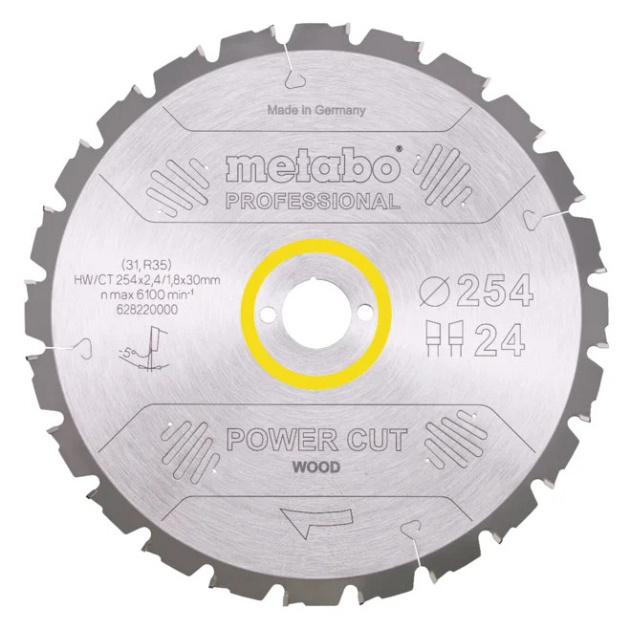 Metabo Cirkelzaagblad 254x30 24 Powercut